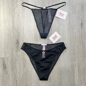 Savage X Fenty Sheer Black Women's Bikini Set
